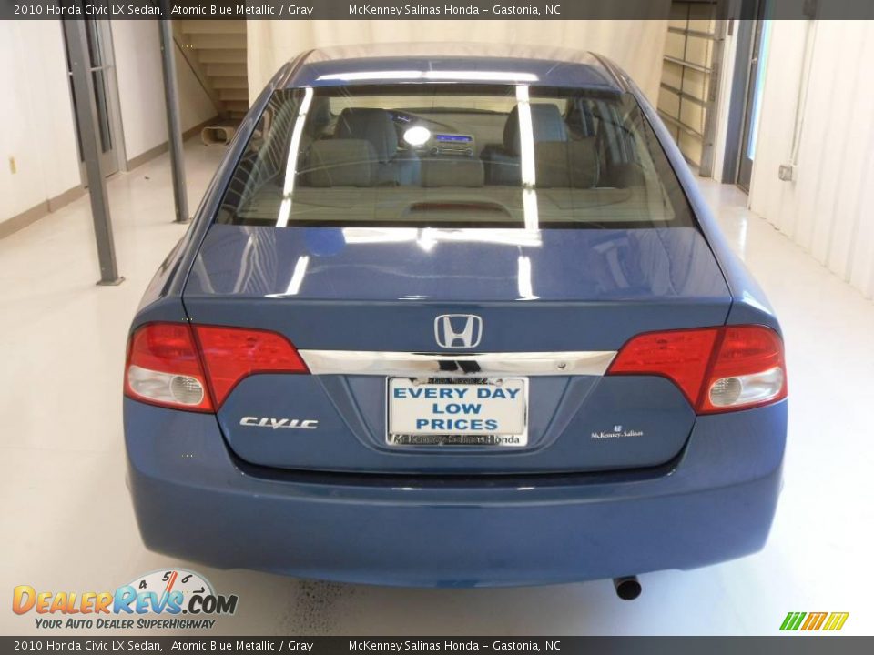 2010 Honda Civic LX Sedan Atomic Blue Metallic / Gray Photo #3