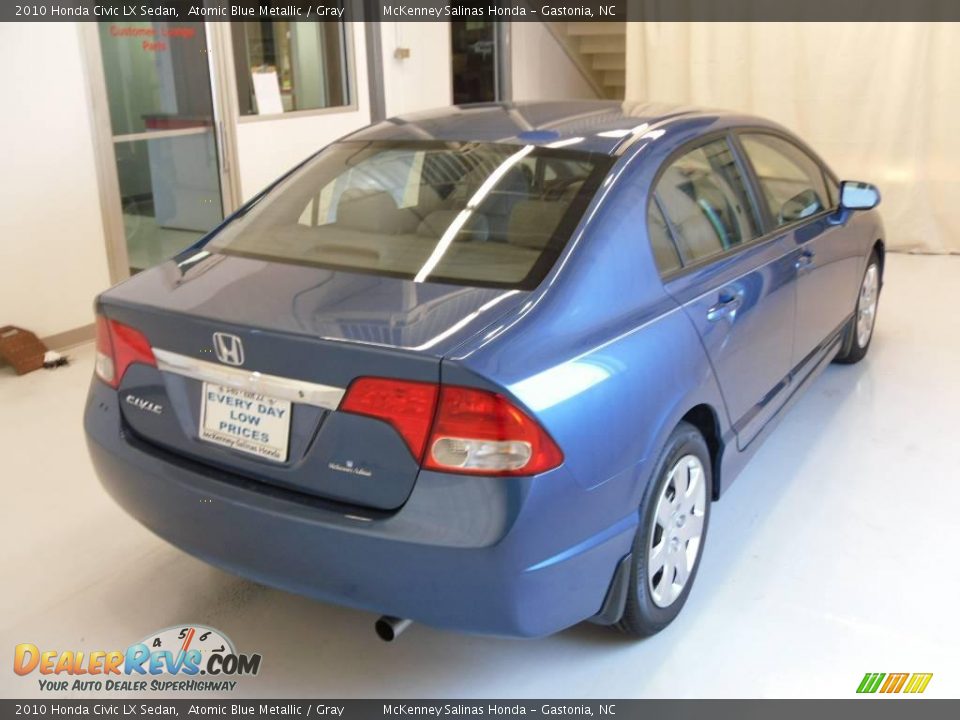 2010 Honda Civic LX Sedan Atomic Blue Metallic / Gray Photo #4