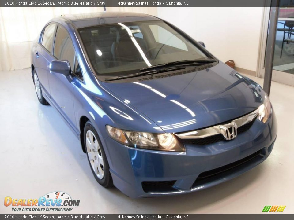 2010 Honda Civic LX Sedan Atomic Blue Metallic / Gray Photo #5