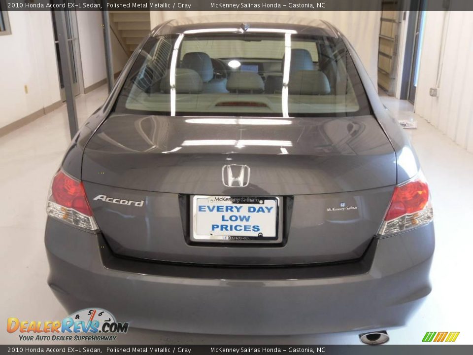 2010 Honda Accord EX-L Sedan Polished Metal Metallic / Gray Photo #3