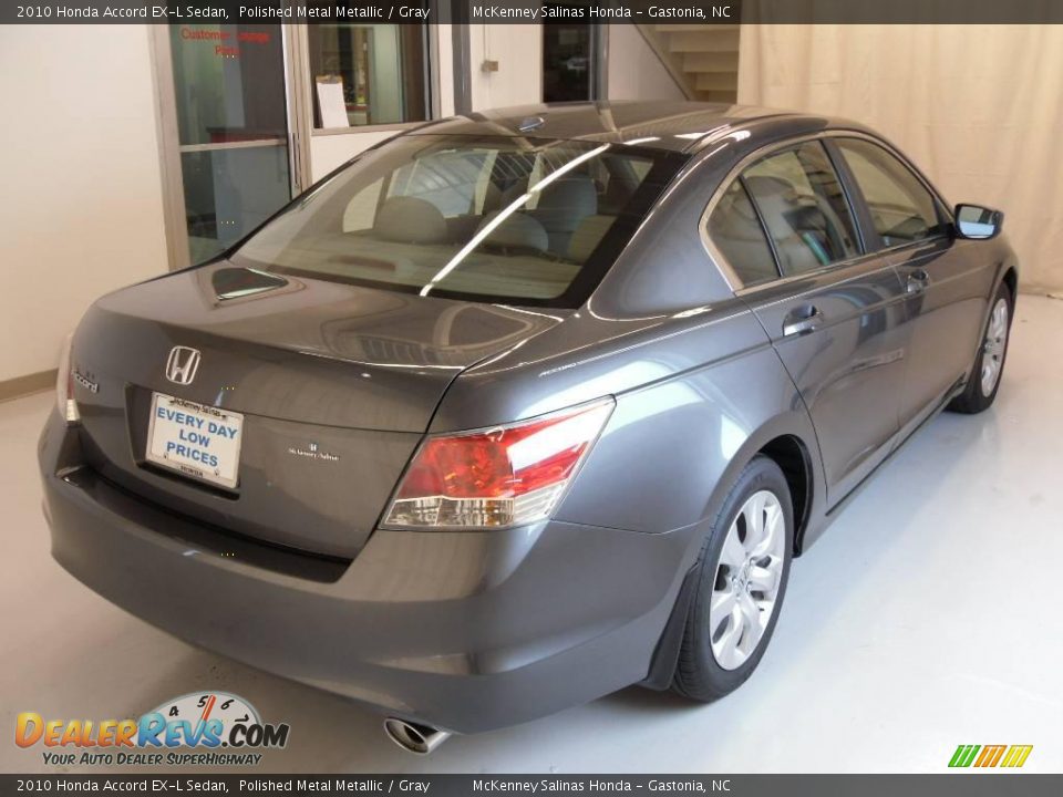 2010 Honda Accord EX-L Sedan Polished Metal Metallic / Gray Photo #4