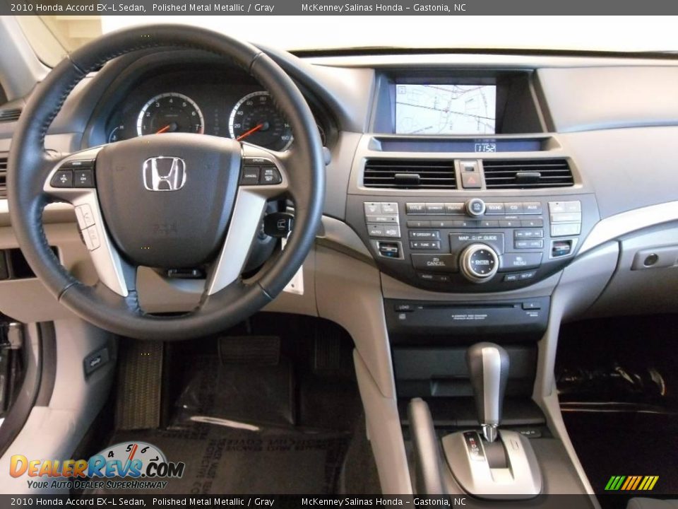 2010 Honda Accord EX-L Sedan Polished Metal Metallic / Gray Photo #16