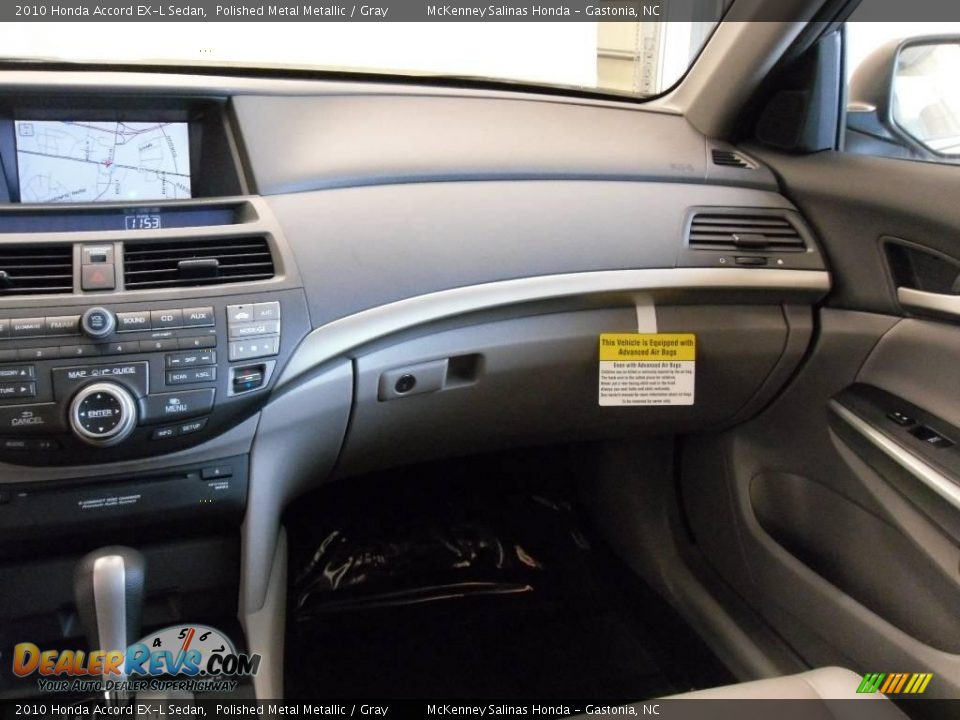 2010 Honda Accord EX-L Sedan Polished Metal Metallic / Gray Photo #18