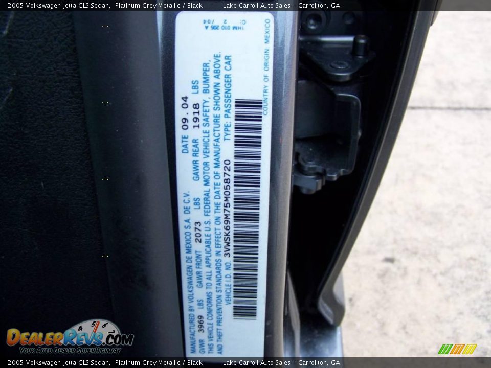 2005 Volkswagen Jetta GLS Sedan Platinum Grey Metallic / Black Photo #35