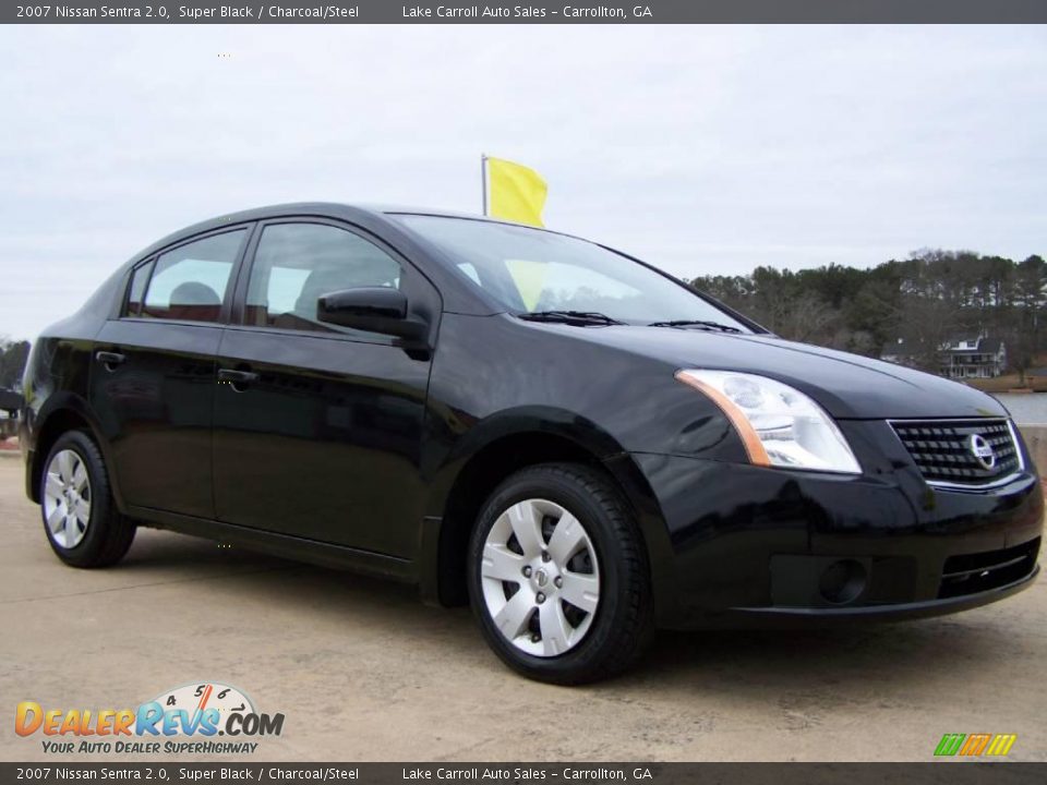 2007 Nissan Sentra 2.0 Super Black / Charcoal/Steel Photo #1
