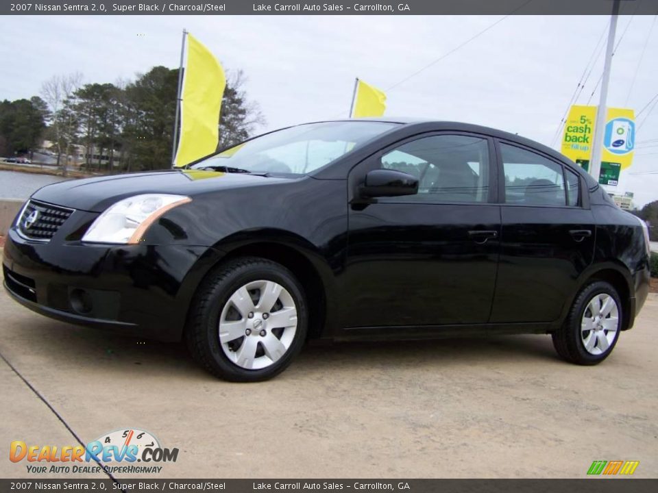 2007 Nissan Sentra 2.0 Super Black / Charcoal/Steel Photo #2