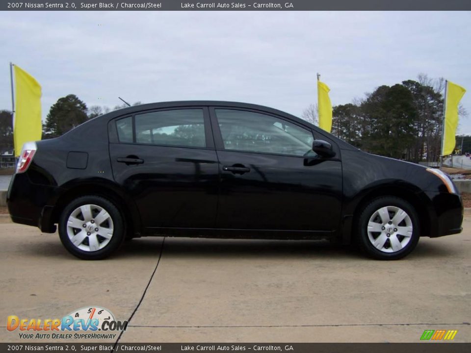 2007 Nissan Sentra 2.0 Super Black / Charcoal/Steel Photo #3