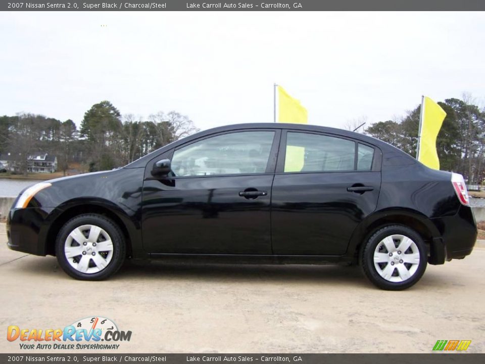 2007 Nissan Sentra 2.0 Super Black / Charcoal/Steel Photo #4