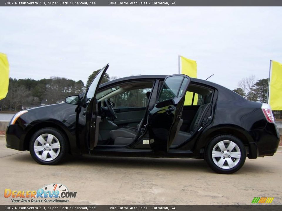 2007 Nissan Sentra 2.0 Super Black / Charcoal/Steel Photo #6