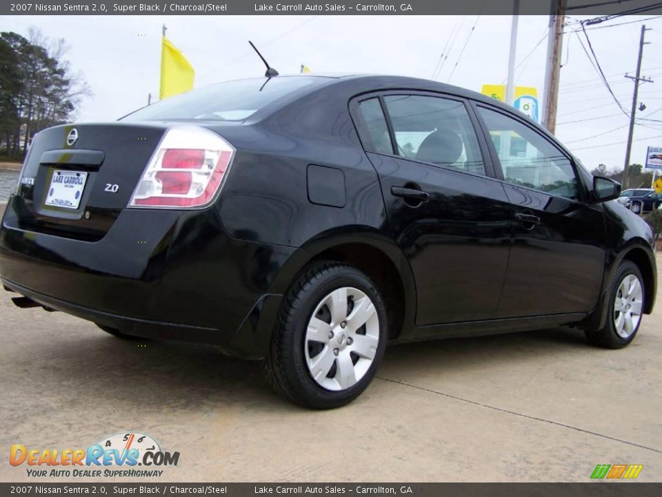 2007 Nissan Sentra 2.0 Super Black / Charcoal/Steel Photo #7