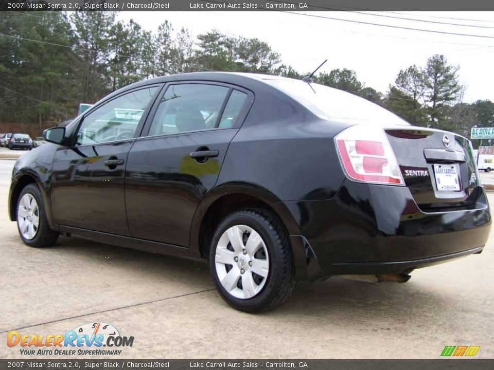 2007 Nissan Sentra 2.0 Super Black / Charcoal/Steel Photo #8