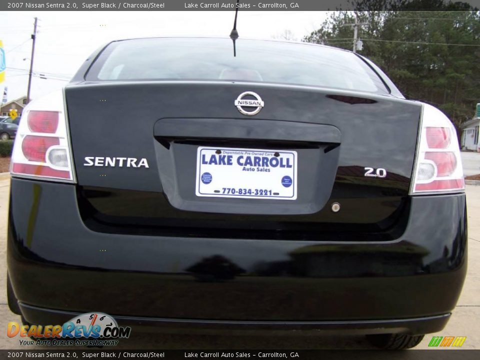 2007 Nissan Sentra 2.0 Super Black / Charcoal/Steel Photo #10