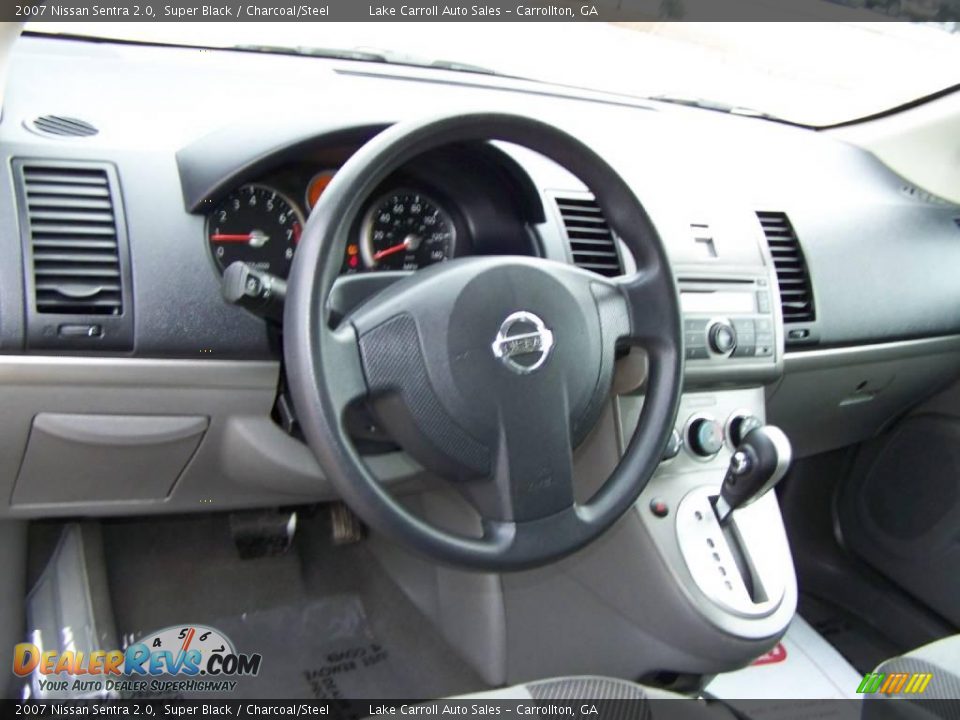2007 Nissan Sentra 2.0 Super Black / Charcoal/Steel Photo #13