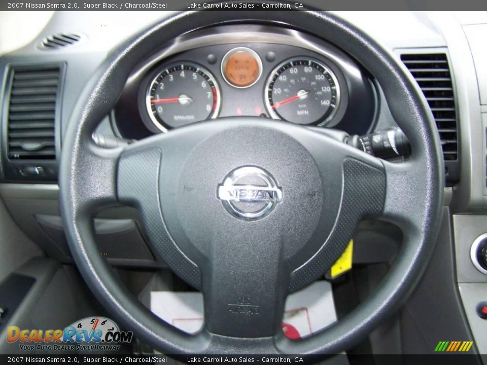 2007 Nissan Sentra 2.0 Super Black / Charcoal/Steel Photo #16