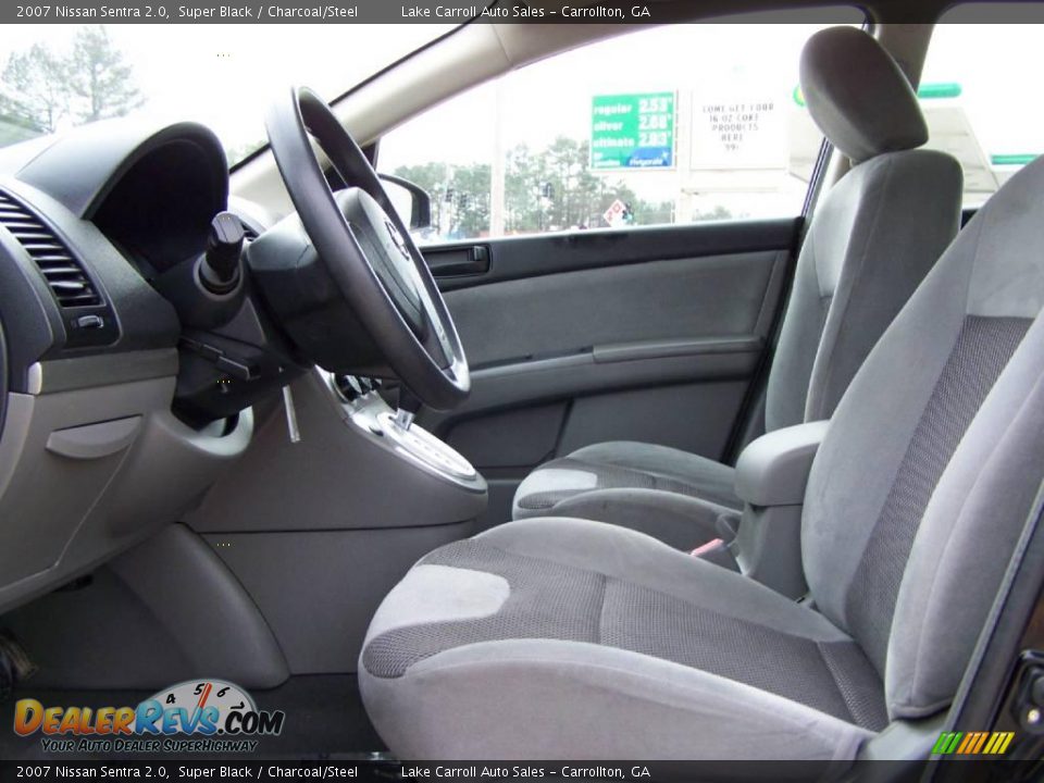 2007 Nissan Sentra 2.0 Super Black / Charcoal/Steel Photo #23