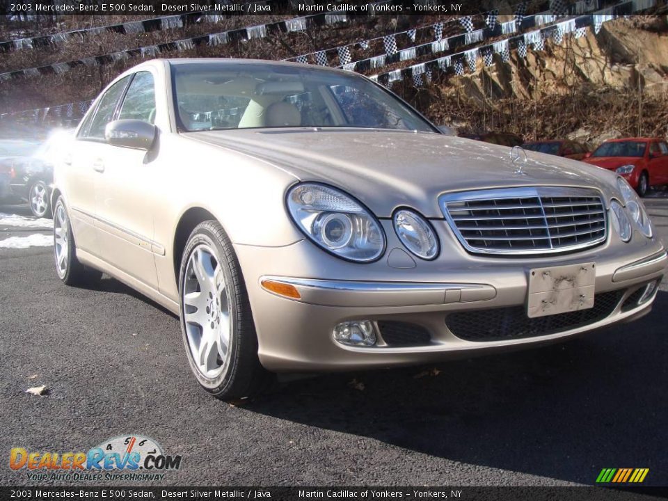 2003 Mercedes-Benz E 500 Sedan Desert Silver Metallic / Java Photo #1
