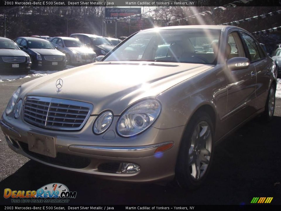 2003 Mercedes-Benz E 500 Sedan Desert Silver Metallic / Java Photo #3