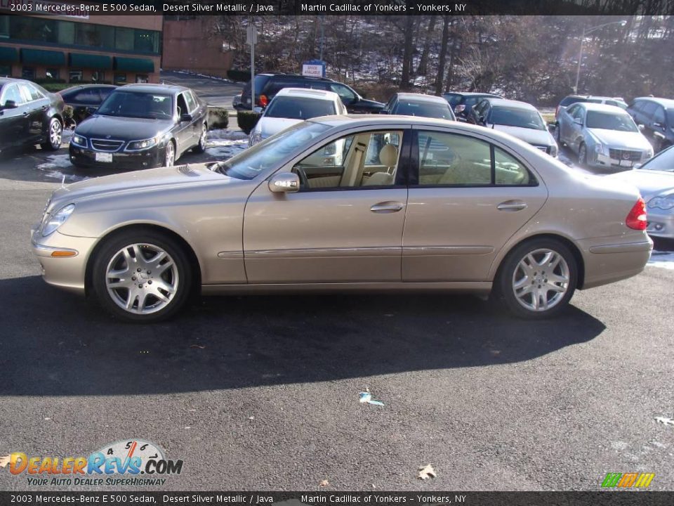 2003 Mercedes-Benz E 500 Sedan Desert Silver Metallic / Java Photo #4