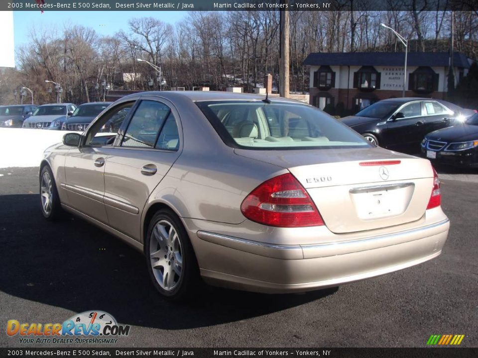 2003 Mercedes-Benz E 500 Sedan Desert Silver Metallic / Java Photo #5