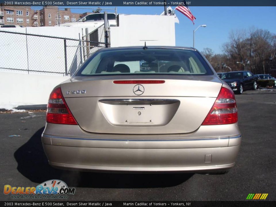 2003 Mercedes-Benz E 500 Sedan Desert Silver Metallic / Java Photo #6