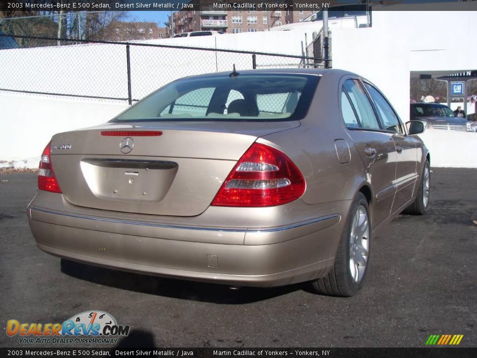 2003 Mercedes-Benz E 500 Sedan Desert Silver Metallic / Java Photo #7