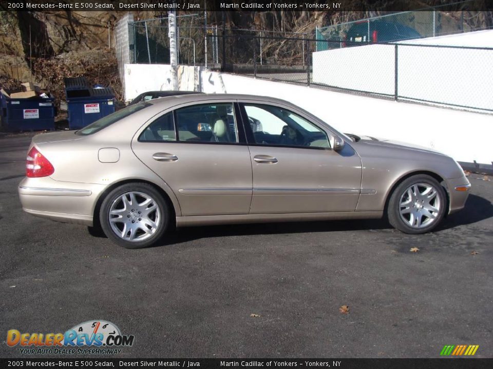 2003 Mercedes-Benz E 500 Sedan Desert Silver Metallic / Java Photo #8