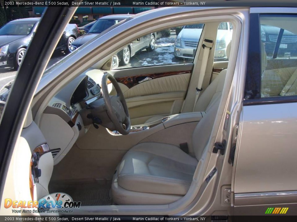 2003 Mercedes-Benz E 500 Sedan Desert Silver Metallic / Java Photo #13