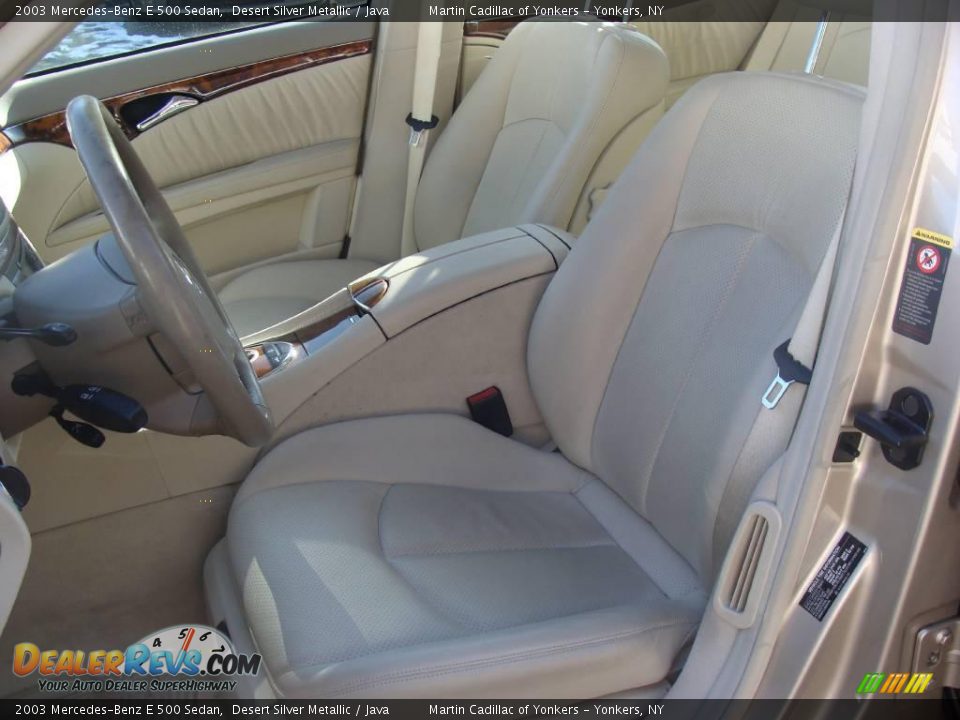 2003 Mercedes-Benz E 500 Sedan Desert Silver Metallic / Java Photo #15