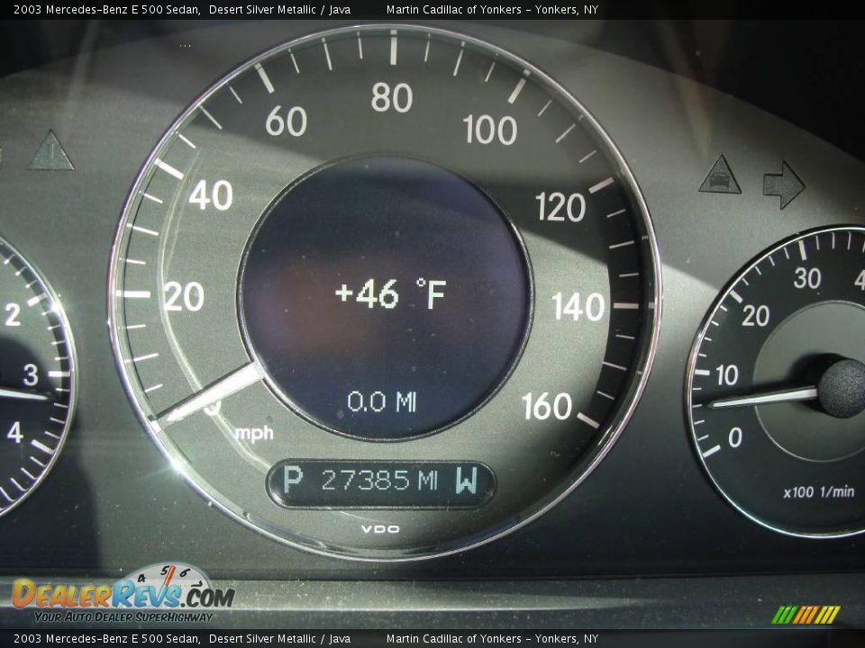 2003 Mercedes-Benz E 500 Sedan Desert Silver Metallic / Java Photo #26