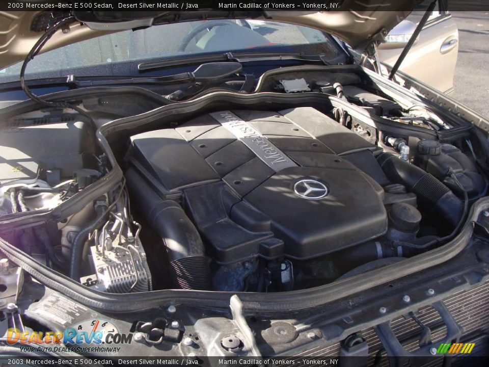 2003 Mercedes-Benz E 500 Sedan Desert Silver Metallic / Java Photo #28