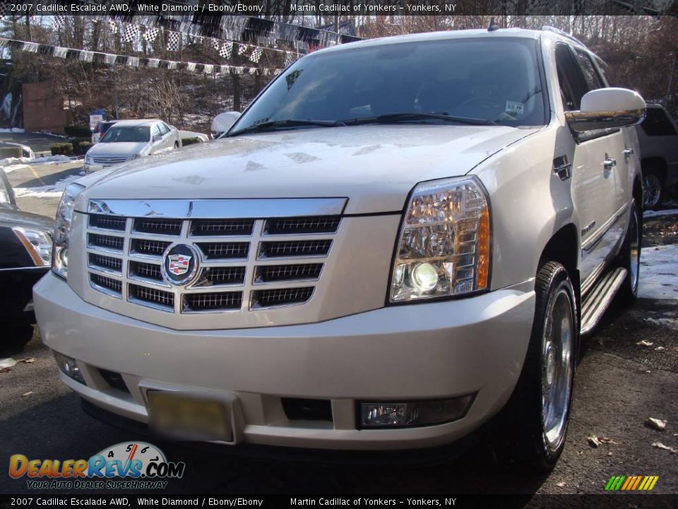2007 Cadillac Escalade AWD White Diamond / Ebony/Ebony Photo #1