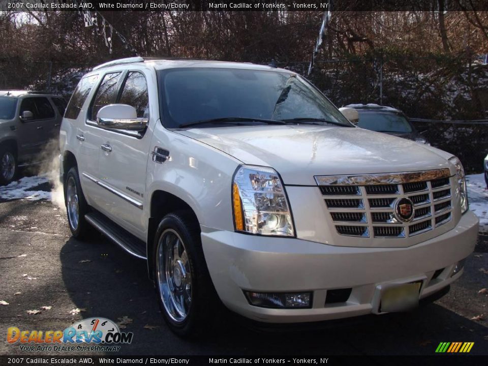 2007 Cadillac Escalade AWD White Diamond / Ebony/Ebony Photo #3