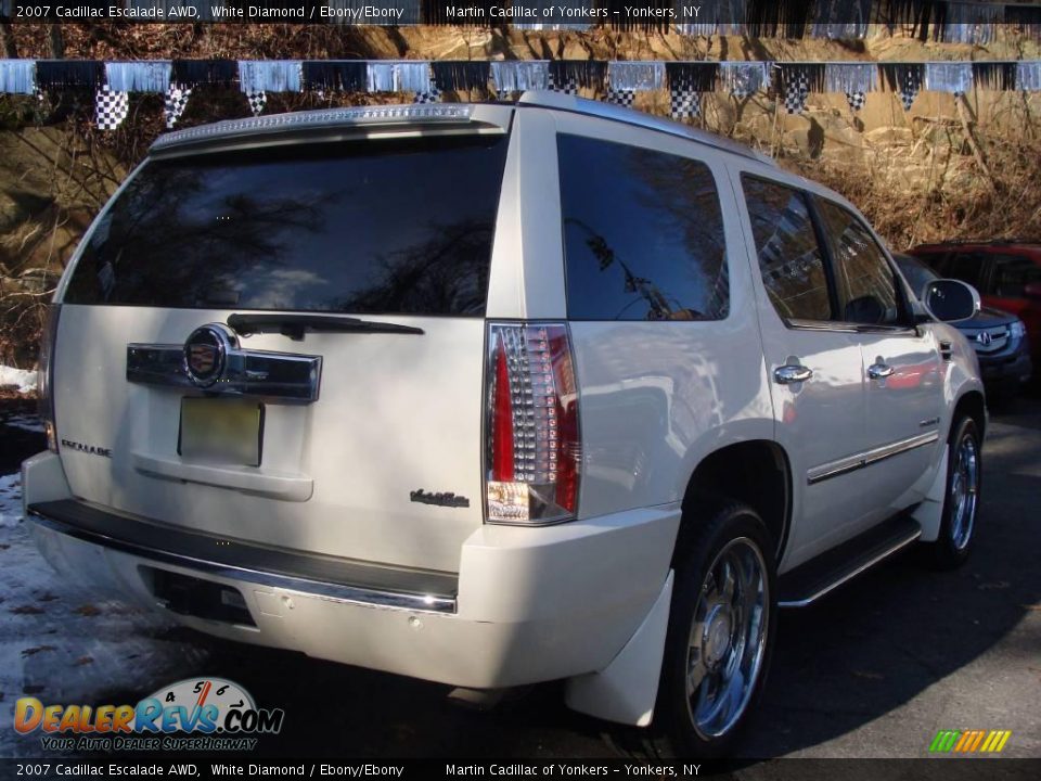 2007 Cadillac Escalade AWD White Diamond / Ebony/Ebony Photo #5