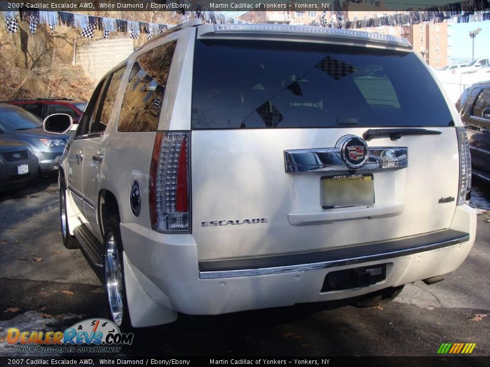 2007 Cadillac Escalade AWD White Diamond / Ebony/Ebony Photo #7