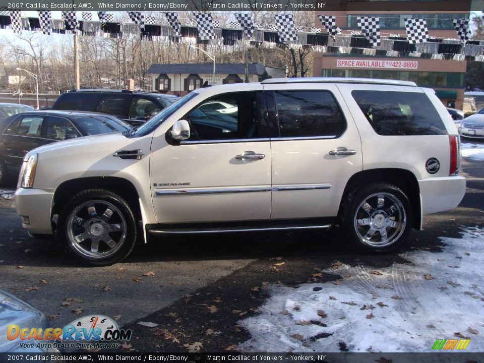 2007 Cadillac Escalade AWD White Diamond / Ebony/Ebony Photo #8