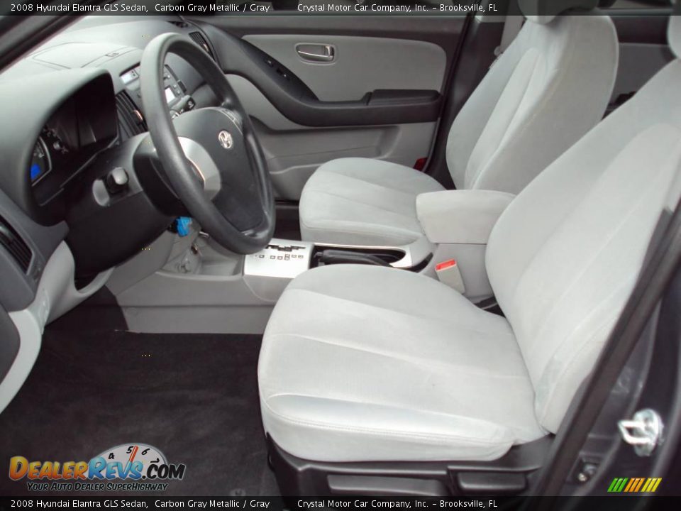2008 Hyundai Elantra GLS Sedan Carbon Gray Metallic / Gray Photo #4