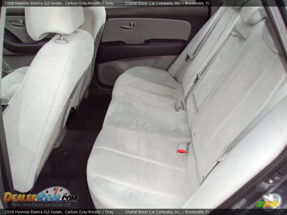 2008 Hyundai Elantra GLS Sedan Carbon Gray Metallic / Gray Photo #5
