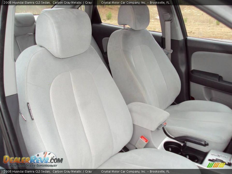 2008 Hyundai Elantra GLS Sedan Carbon Gray Metallic / Gray Photo #12