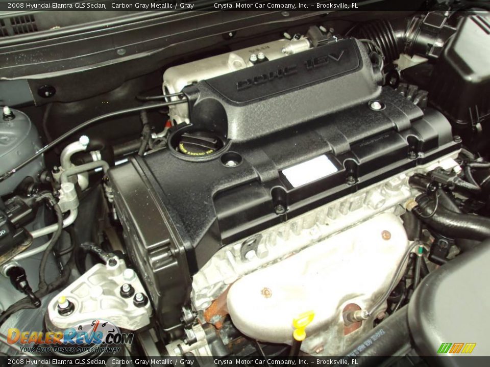 2008 Hyundai Elantra GLS Sedan Carbon Gray Metallic / Gray Photo #16