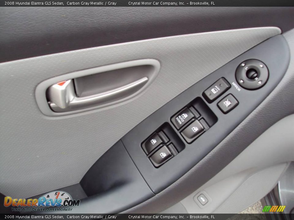 2008 Hyundai Elantra GLS Sedan Carbon Gray Metallic / Gray Photo #17