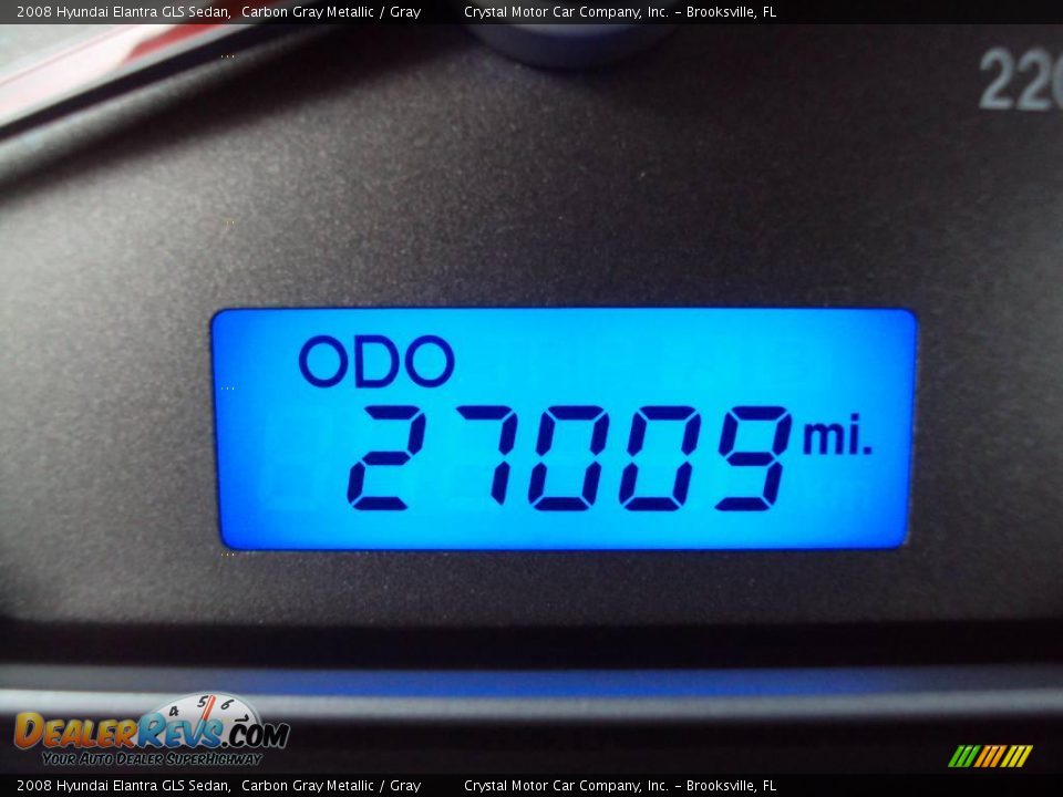 2008 Hyundai Elantra GLS Sedan Carbon Gray Metallic / Gray Photo #18
