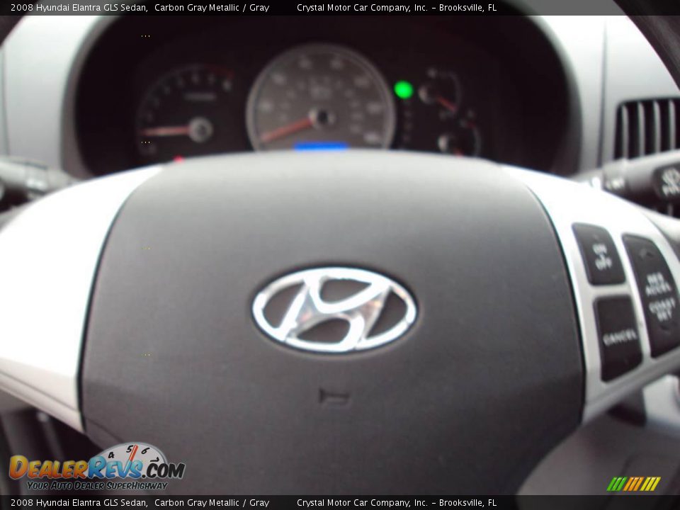 2008 Hyundai Elantra GLS Sedan Carbon Gray Metallic / Gray Photo #21