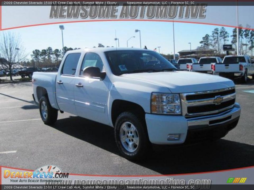 2009 Chevrolet Silverado 1500 LT Crew Cab 4x4 Summit White / Ebony Photo #1
