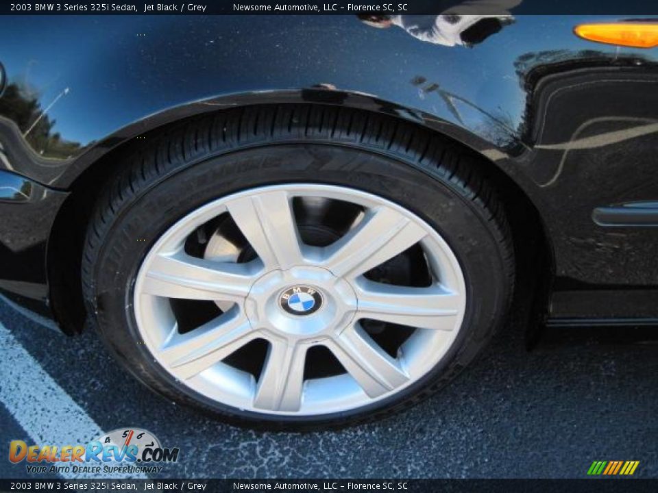 2003 BMW 3 Series 325i Sedan Jet Black / Grey Photo #20
