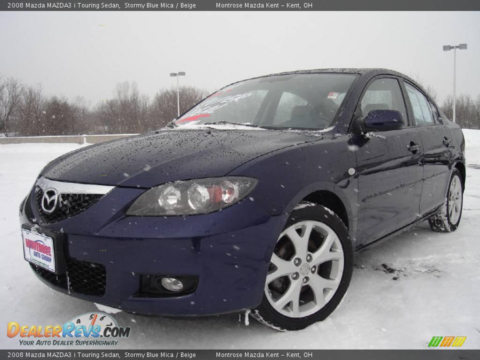 2008 Mazda MAZDA3 i Touring Sedan Stormy Blue Mica / Beige Photo #1