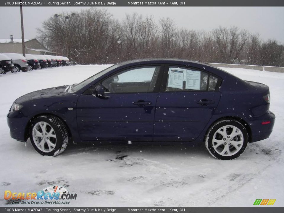 2008 Mazda MAZDA3 i Touring Sedan Stormy Blue Mica / Beige Photo #2