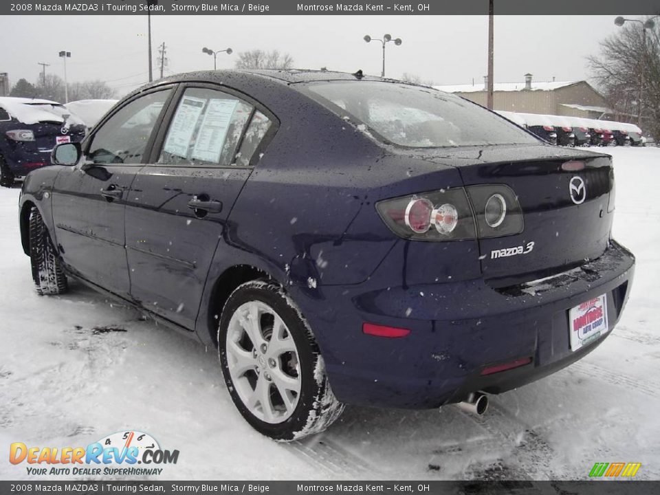 2008 Mazda MAZDA3 i Touring Sedan Stormy Blue Mica / Beige Photo #3