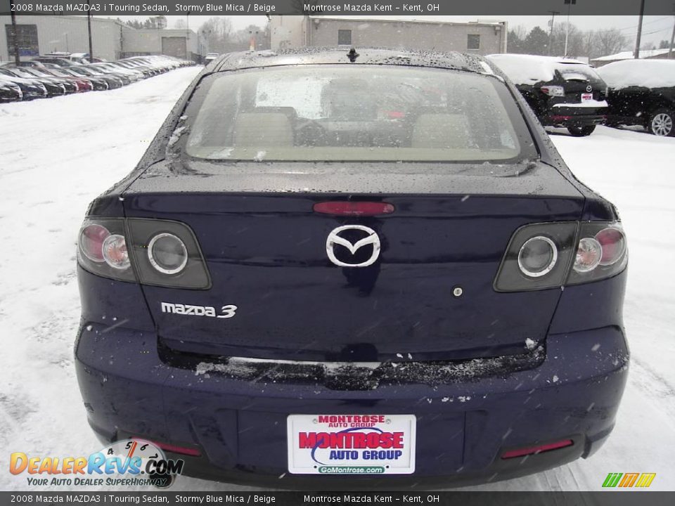 2008 Mazda MAZDA3 i Touring Sedan Stormy Blue Mica / Beige Photo #4