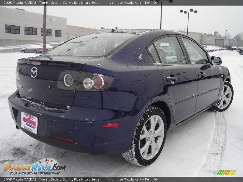 2008 Mazda MAZDA3 i Touring Sedan Stormy Blue Mica / Beige Photo #5