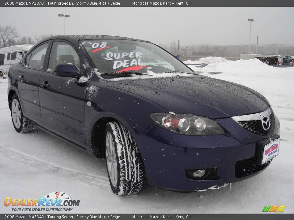 2008 Mazda MAZDA3 i Touring Sedan Stormy Blue Mica / Beige Photo #7